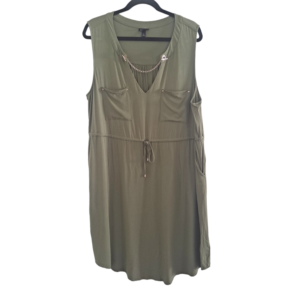 TORRID Army Green Chain Link Mini dress